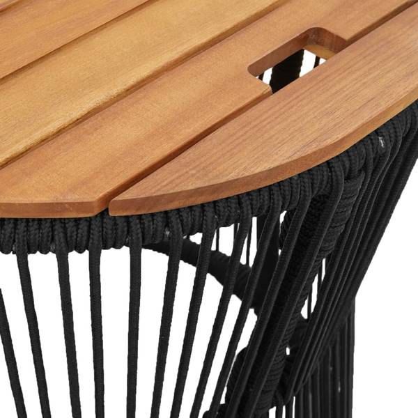 Table de jardin 3033255 lot de 2 Noir - Polyrotin - 50 x 50 x 50 cm