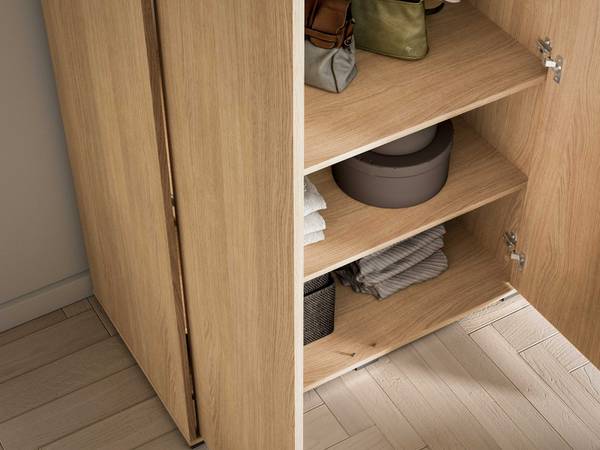 Kleiderschrank HEGGERS Braun - Melamin - 92 x 190 x 52 cm