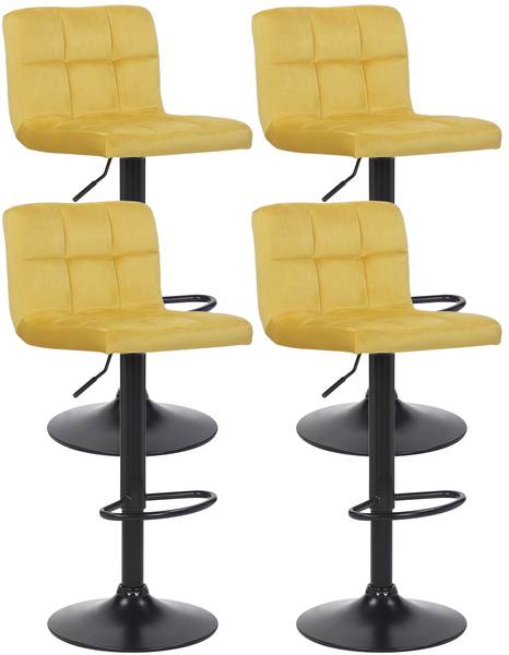 Barhocker Feni 4er Set Gelb