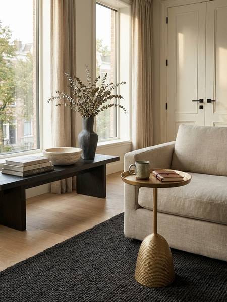 Beistelltisch OLONA Gold - Aluminium - 33 x 53 x 33 cm