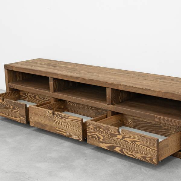 TV-schrank Marika Braun - Kiefer - 180 x 40 x 40 cm