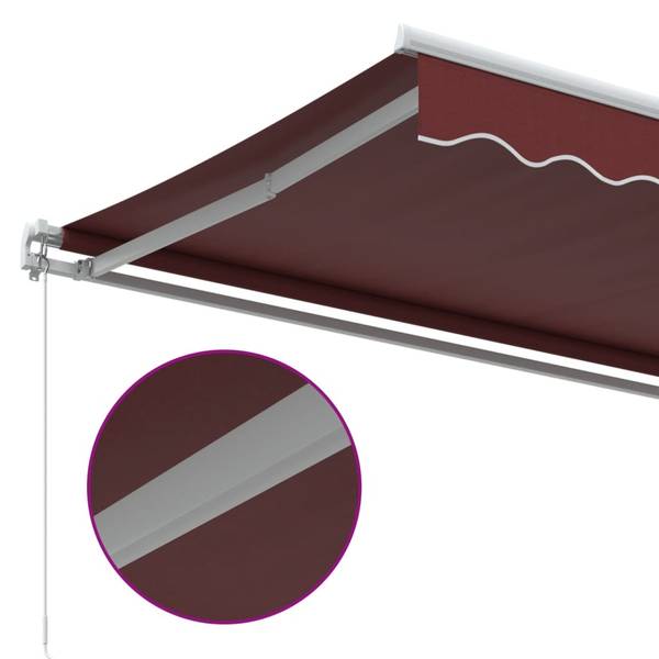 Markise 3006539 Burgunderrot - Weiß - Tiefe: 400 cm