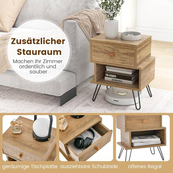 Nachttische TG32163(2er-Set) Braun