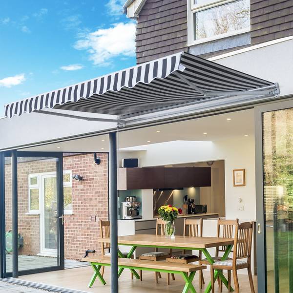 Markise 840-174 Schwarz - Weiß - Kunststoff - 3 x 1 x 4 cm