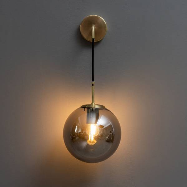 Wandleuchte Claudia Gold - Metall - 15 x 48 x 20 cm