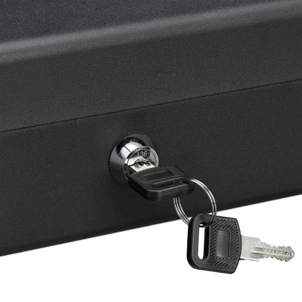 Geldkassette mit Euro Münzzählbrett Schwarz - Silber