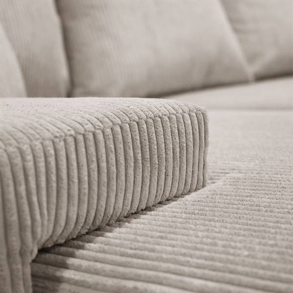 Ecksofa LAVIO U mit Schlaffunktion Beige - Polyester - 348 x 93 x 188 cm