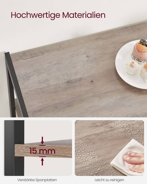 Etagère de cuisine Vienne Noir - Bois manufacturé - 80 x 95 x 35 cm