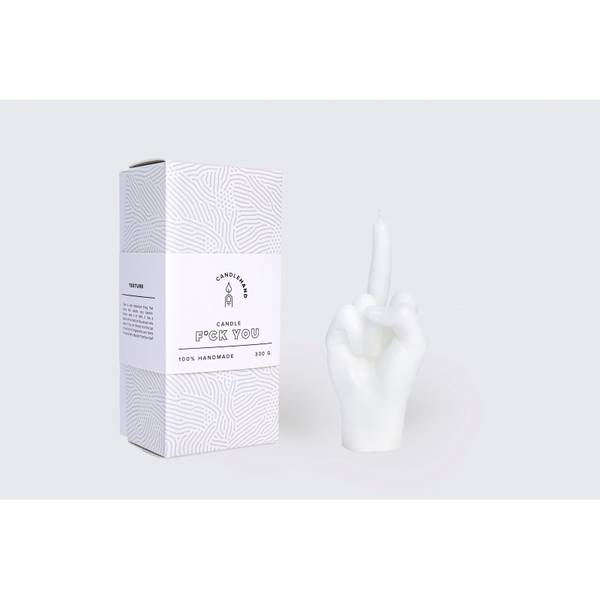 Bougie Majeur Blanc - Cire - 9 x 22 x 8 cm