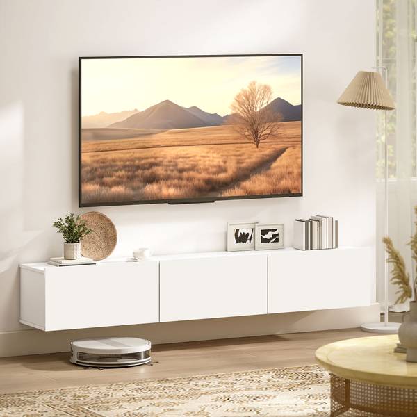 TV Schrank 83B-592V90WT Weiß - Holzwerkstoff - 32 x 30 x 180 cm