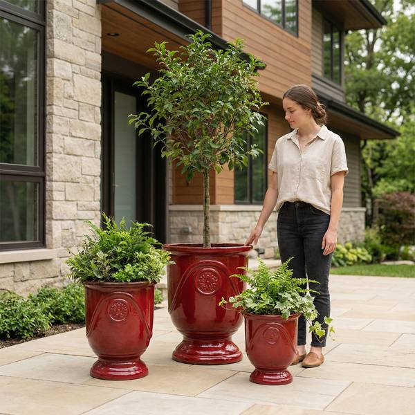 Blumentopf Moliere Rot - Keramik - 24 x 30 x 24 cm