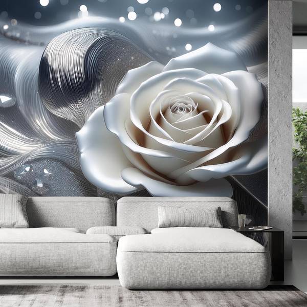 Fototapete Rosenblüte Abstraktion 3D 150 x 105 cm