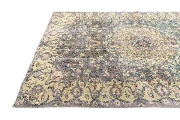 Tapis Ultra Vintage DCXXXV Jaune - Laine - 201 x 1 x 295 cm