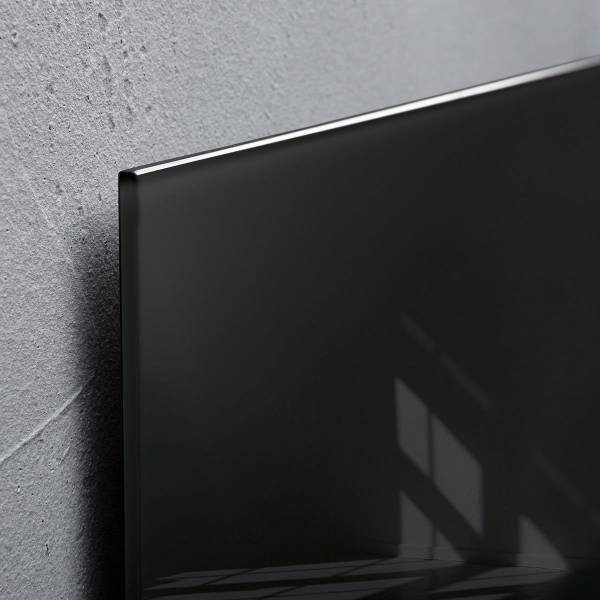 Glas Magnettafel artverum GL130 Schwarz - Glas - 78 x 48 x 2 cm