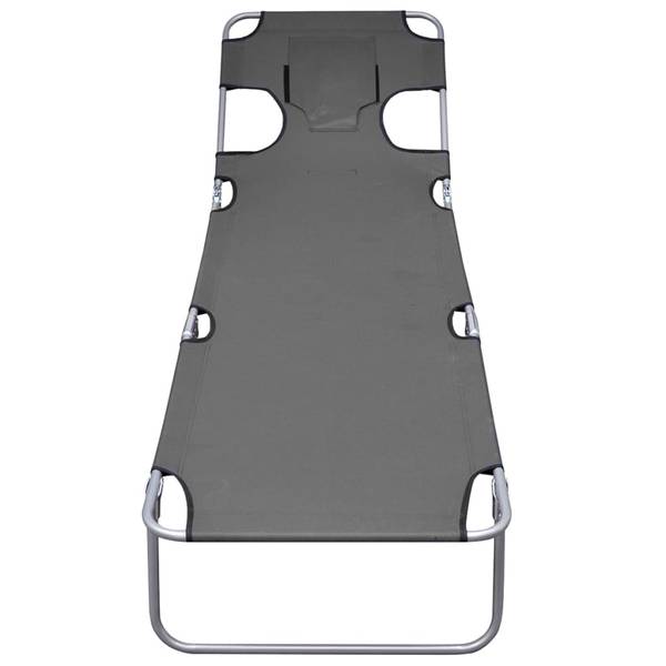 Sonnenliege 3005315 Grau - Stahl - 58 x 27 x 189 cm
