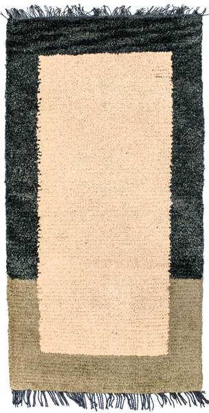 Handgeknüpft Wollteppich Beige - Wolle - 70 x 2 x 140 cm
