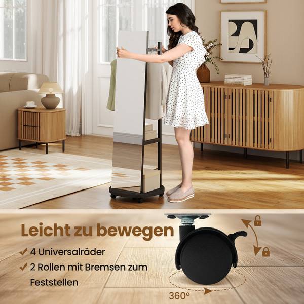 Ganzkörperspiegel VH35539 Schwarz