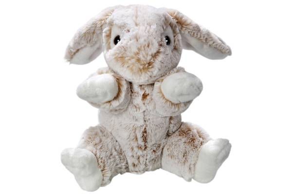 Kuscheltier Hase Beige - Kunstfell - 14 x 22 x 14 cm