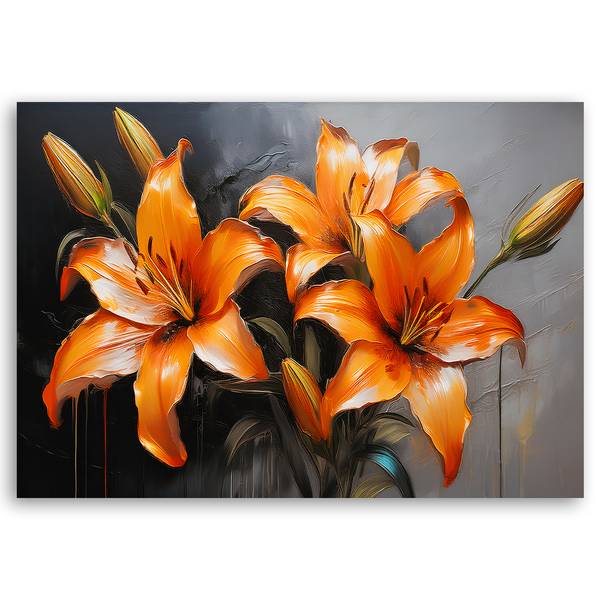 Canvas schilderij Lelies 60 x 40 cm