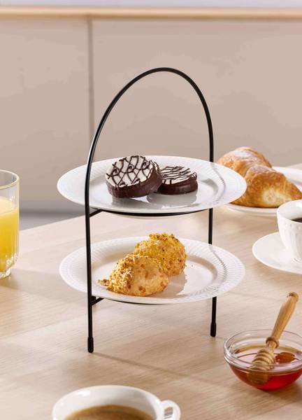 Dessertteller Sofia 6er Set Weiß - Porzellan - 20 x 3 x 20 cm