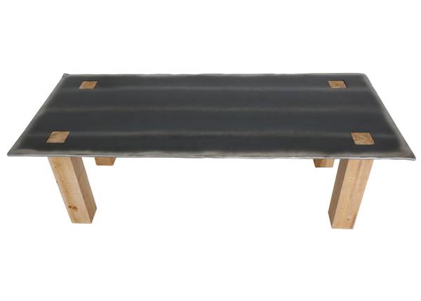 Table à manger L76 Marron - Sapin - Fer - 240 x 77 x 100 cm