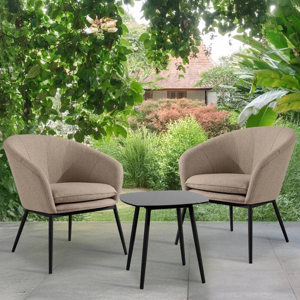 Garten couchtisch SOLIS Schwarz - Breite: 45 cm
