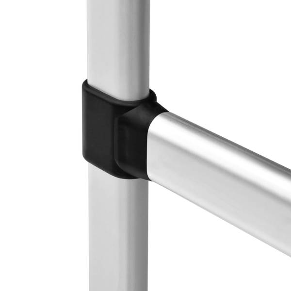 Teleskop-Garderobe XT5077 Silber - Metall - 29 x 300 x 70 cm