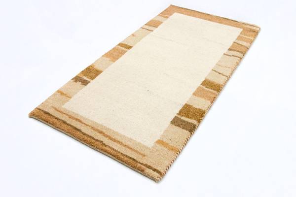 Handgeknüpft Wollteppich Beige - Wolle - 72 x 2 x 142 cm