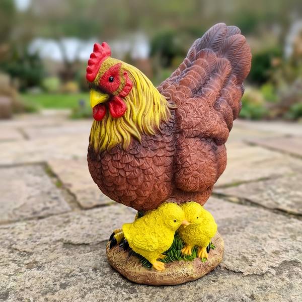 Tuinfiguur kip 9 x 24 x 22 cm