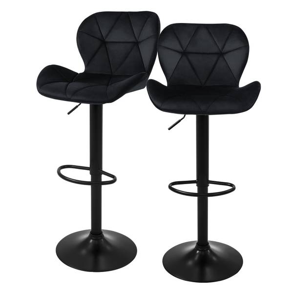 Barhocker TERAMO 2er-Set Schwarz - 2er Set