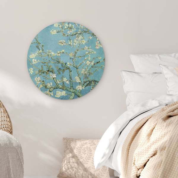 Cercle mural Fleur d'amandier 60 x 60 cm