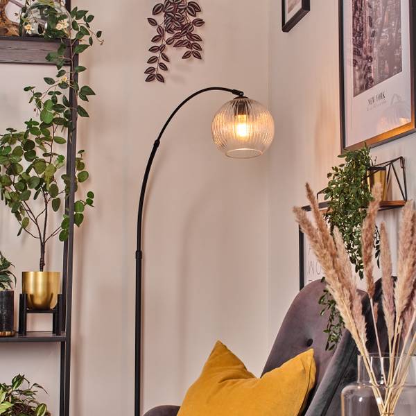 Stehlampe Cesaro Aluminium - Klarglas - Marmor - 101 x 185 x 72 cm
