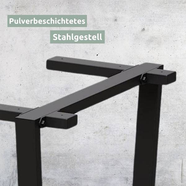 Tischgestell Trapez Schwarz - Metall - 32 x 72 x 72 cm