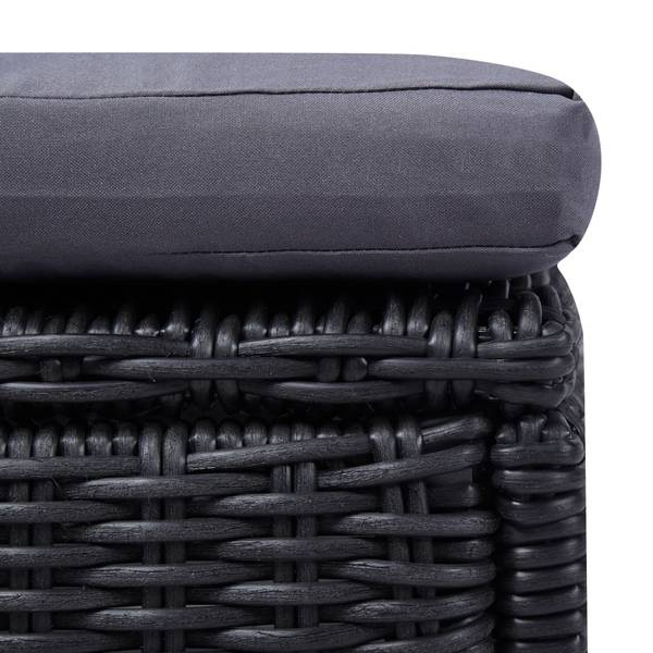 Chaise longue 3003752 Noir - Acier - 60 x 84 x 198 cm
