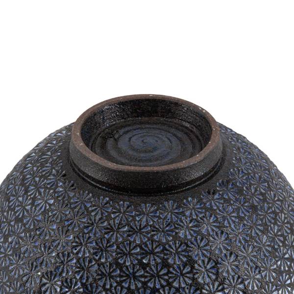 Matcha-Schale NANBAN MISHIMAZUME Chawan Schwarz - Keramik - 12 x 1 x 12 cm