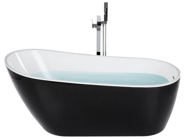 Baignoires autoportantes SOLARTE Noir - Argenté - Blanc - Textile - 78 x 72 x 78 cm