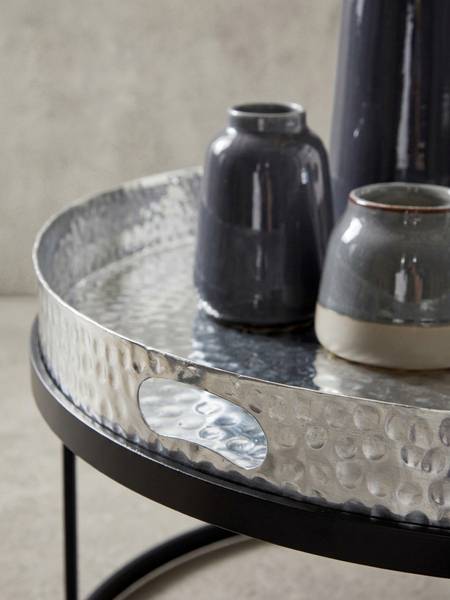 Tabletttisch NERA 2er-Set Silber