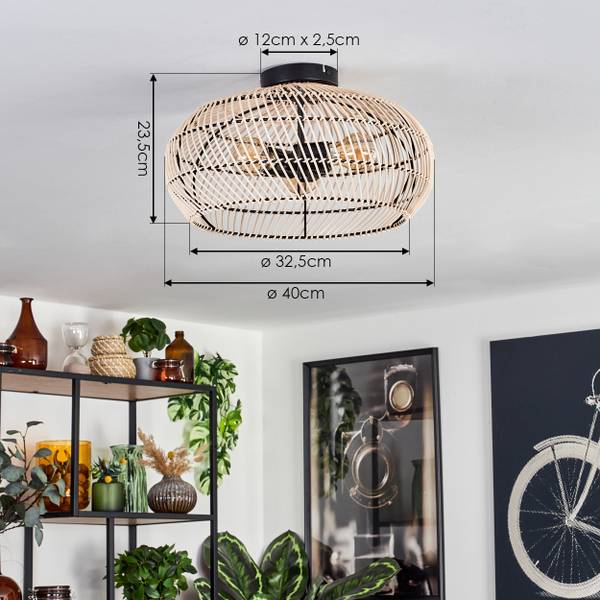 Deckenleuchte Chadid Beige - Schwarz - 26 x 46 x 43 cm