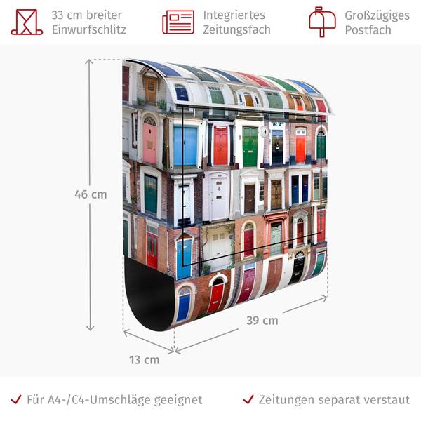 Briefkasten Urban Doors Stahl - 39 x 46 x 13 cm