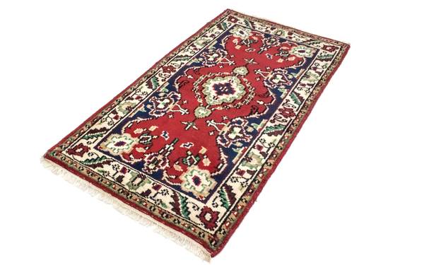 Orientteppich Oriental Rot - Wolle - 90 x 1 x 160 cm