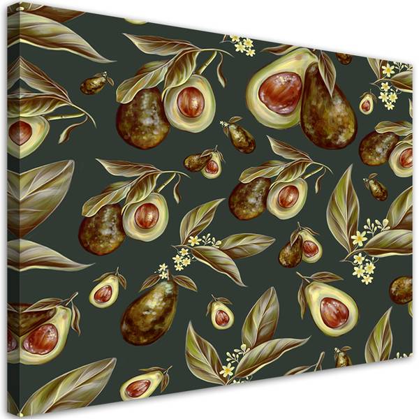 Wandbild avocado-hälften 100 x 70 cm