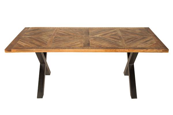 Esstisch INFINITY HOME Braun - Mango - Eisen - 200 x 76 x 100 cm