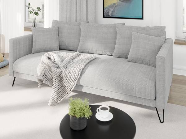 Sofa 3-Sitzer Harmony Hellgrau