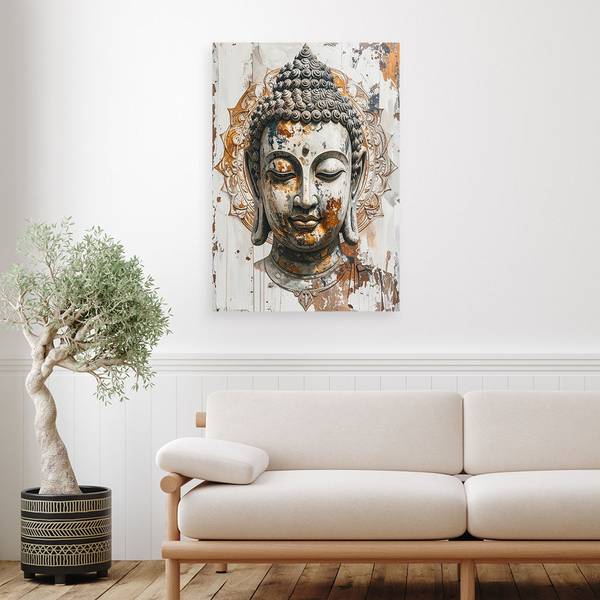 Wandbild Buddha 60 x 90 cm