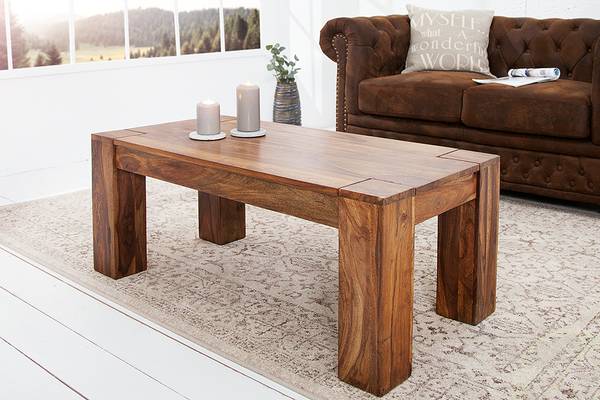 Couchtisch MAKASSAR Braun - Sheesham - 100 x 40 x 50 cm