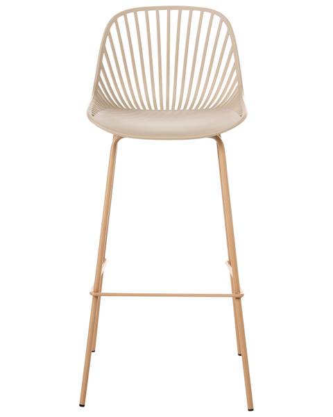 Hocker KLEVE 4-tlg Beige - Braun - Hellbraun