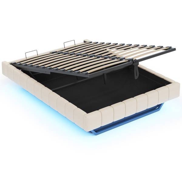 Polsterbett Phoebe Ⅰ Beige - Breite: 141 cm