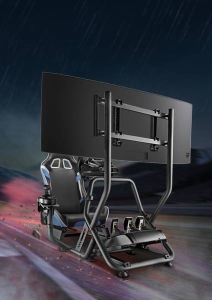 Racingchair Racing Cockpit LUMLRS09-BS0 Schwarz - Stahl - 71 x 108 x 136 cm