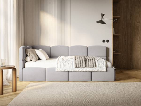 Tienerbed CLOUDY lichtgrijs