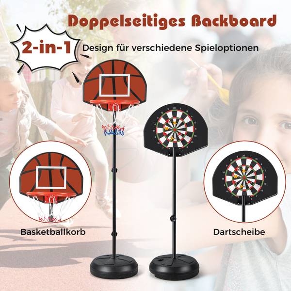 Basketballkorb EB59080DE Schwarz - Metall - 43 x 180 x 43 cm